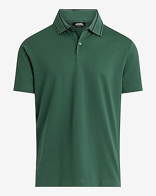Textured Tipped Cotton-Blend Polo