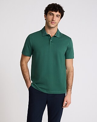Textured Tipped Cotton-Blend Polo