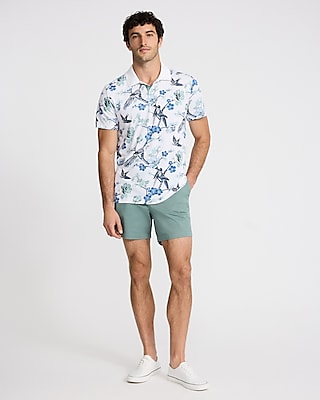 Floral Bird Pique Everyday Performance Polo