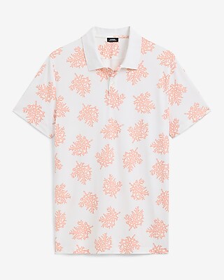 Coral Printed Pique Everyday Performance Polo