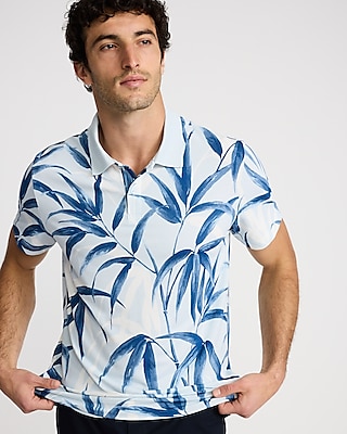 Palm Printed Pique Everyday Performance Polo