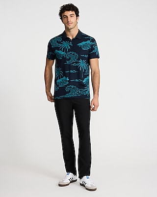 Tropical Print Pique Everyday Performance Polo