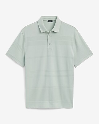 Textured Stripe Cotton-Blend Jacquard Polo