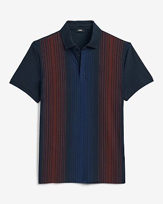 Abstract Striped Perfect Pima Cotton Pique Polo - image 4