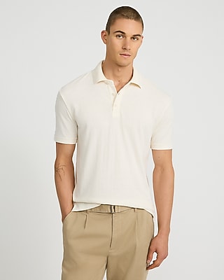 Textured Herringbone Jacquard Classic Fit Polo