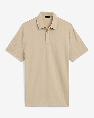 Textured Geo Print Cotton-Blend Polo - image 5