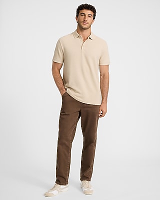 Textured Geo Print Cotton-Blend Polo - image 4