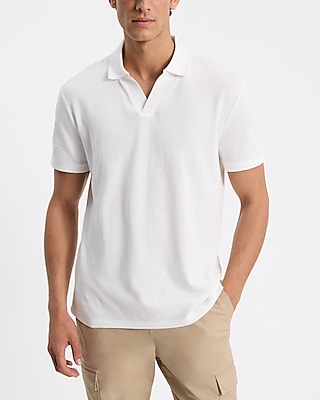 Pointelle Cotton Short Sleeve Polo