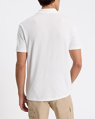 Pointelle Cotton Short Sleeve Polo