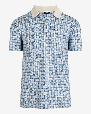 Geo Printed Pique Everyday Performance Polo