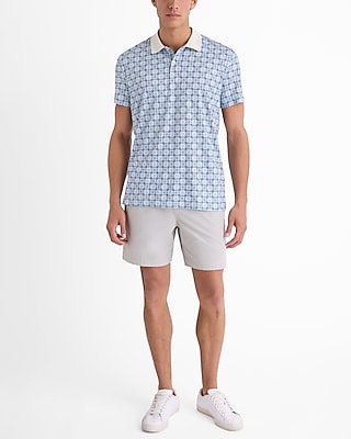 Geo Printed Pique Everyday Performance Polo