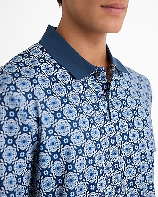 Textured Covered Placket Everyday Performance Polo | Express Textured Covered Placket Everyday Performance Polo | Express