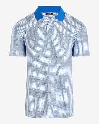 Geo Printed Pique Everyday Performance Polo