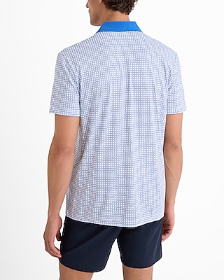 Geo Printed Pique Everyday Performance Polo