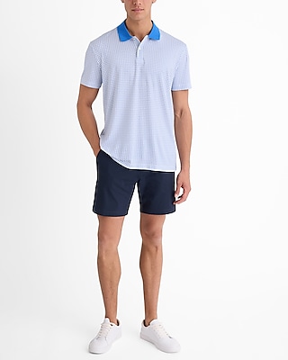 Geo Printed Pique Everyday Performance Polo