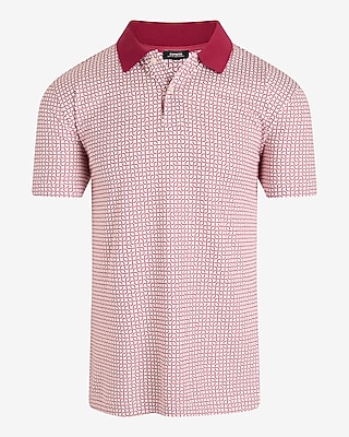 Geo Printed Pique Everyday Performance Polo