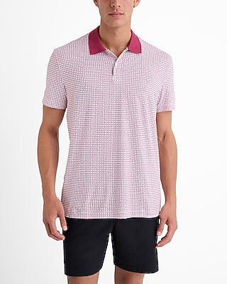 Geo Printed Pique Everyday Performance Polo