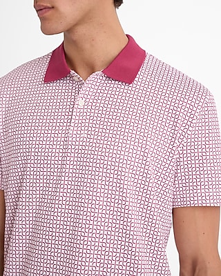 Geo Printed Pique Everyday Performance Polo
