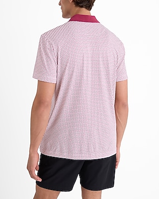 Geo Printed Pique Everyday Performance Polo