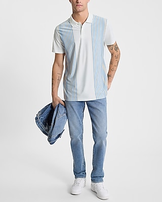 Striped Pique Polo