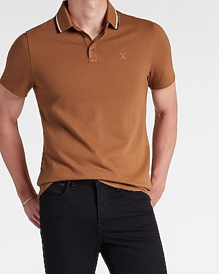 Men's Brown Polos - Polo Shirts - Express