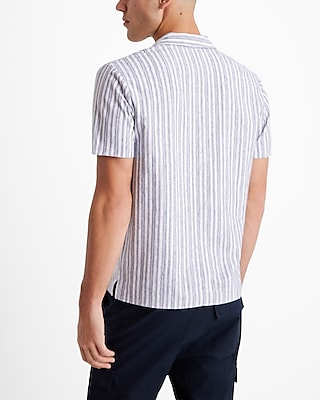 Striped Cotton-Blend Jersey Polo