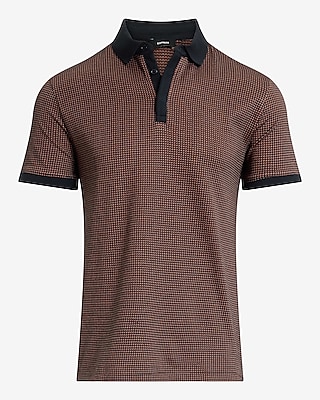 Mini Geo Jacquard Cotton-Blend Polo