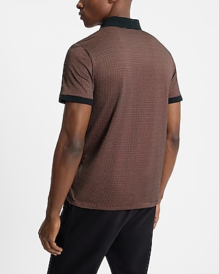 Mini Geo Jacquard Cotton-Blend Polo