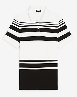 Striped Luxe Pique Polo