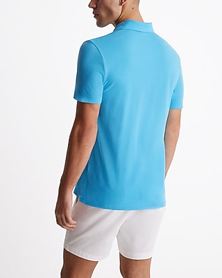 Tropical Embroidered X Logo Graphic Luxe Pique Polo