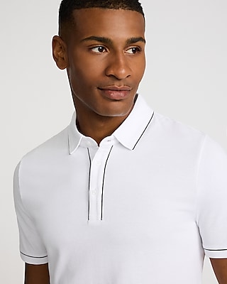 Piped Luxe Pique Polo