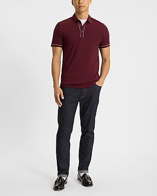 Piped Luxe Pique Polo