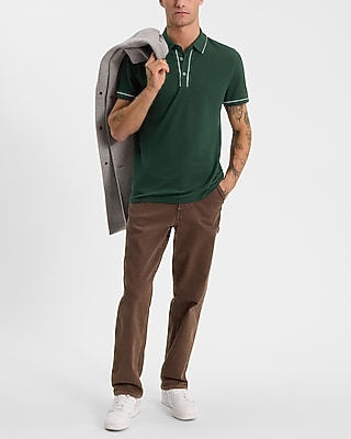 Piped Luxe Pique Polo