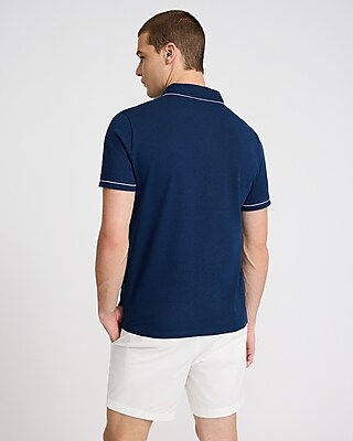 Piped Luxe Pique Polo