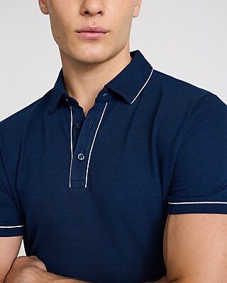 Piped Luxe Pique Polo
