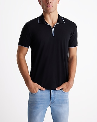 Tipped Perfect Pima Cotton Zip Polo