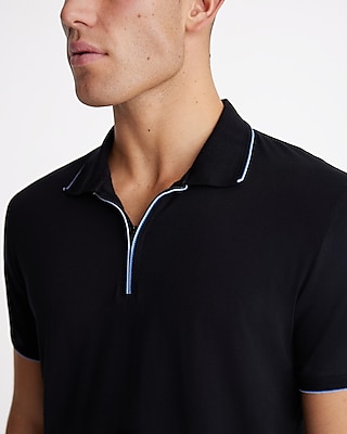 Tipped Perfect Pima Cotton Zip Polo