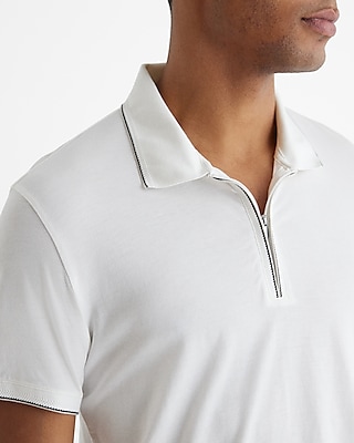 Tipped Perfect Pima Cotton Zip Polo