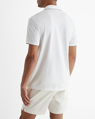 Tipped Perfect Pima Cotton Zip Polo