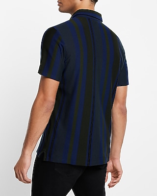 Striped Luxe Pique Polo