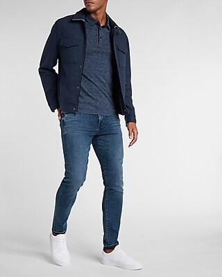 Marled Jersey Moisture-Wicking Performance Polo
