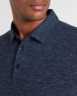 Marled Jersey Moisture-Wicking Performance Polo