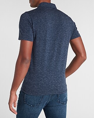 Marled Jersey Moisture-Wicking Performance Polo