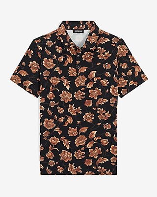Floral Moisture-Wicking Performance Polo
