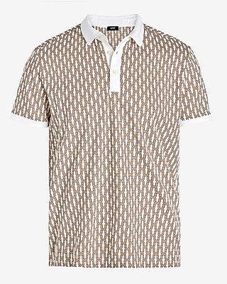 Woven Geo Perfect Pima Cotton Polo