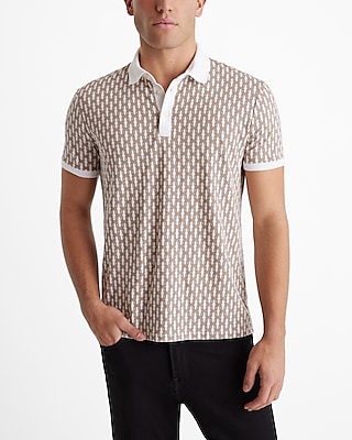 Woven Geo Perfect Pima Cotton Polo