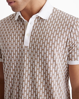 Woven Geo Perfect Pima Cotton Polo