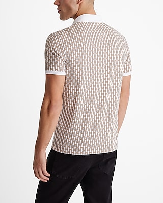 Woven Geo Perfect Pima Cotton Polo