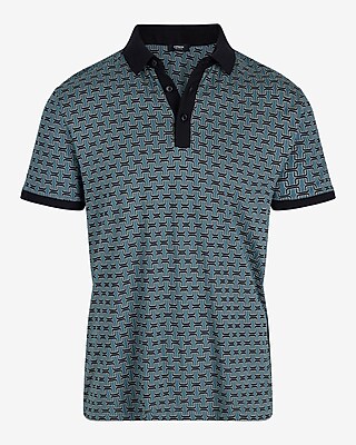 Woven Geo Perfect Pima Cotton Polo