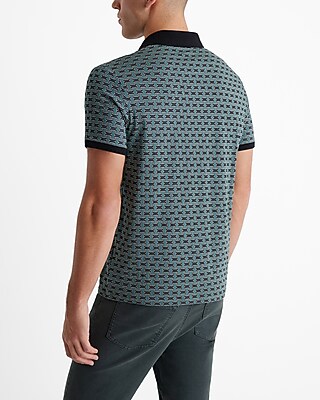 Woven Geo Perfect Pima Cotton Polo